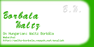 borbala waltz business card